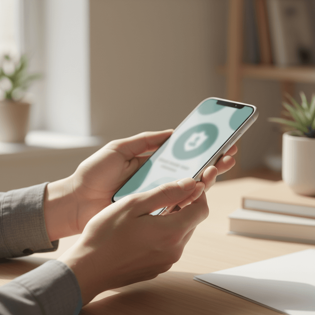 Person accessing secure telehealth appointment on their phone