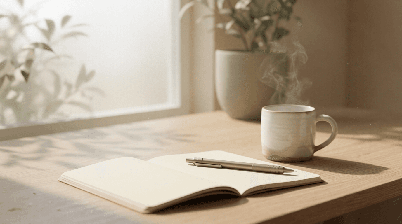 Woman reviewing mental health resources